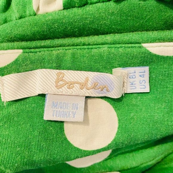 Boden Green Polka Dot Halter Dress Size 4L - Picture 5 of 6